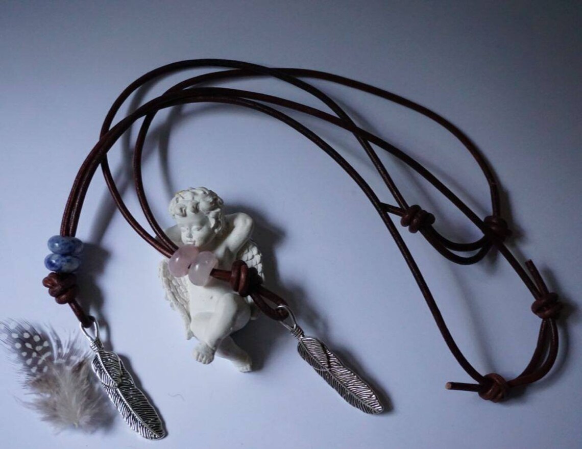 Ketten mit Feder Boho